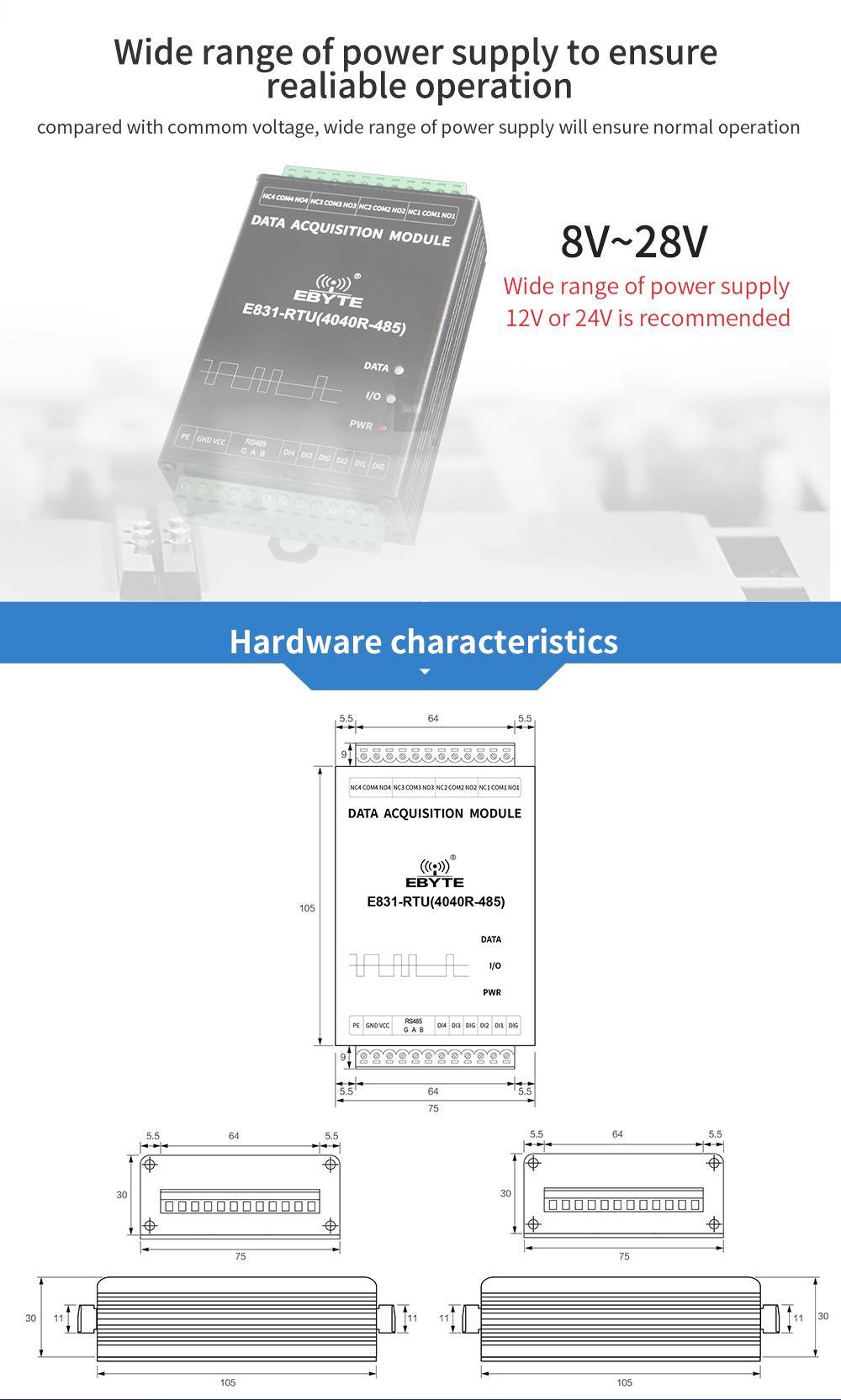 Hardware characteristics